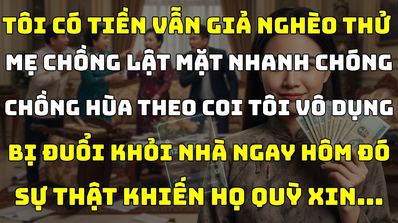 Có 312 Tỷ Trong Tay, Tôi Giả Phá Sản Theo Lời Mẹ Đẻ – Nhà Chồng Lộ Bộ Mặt Thật, Khi Sự Thật Vỡ Ra...
