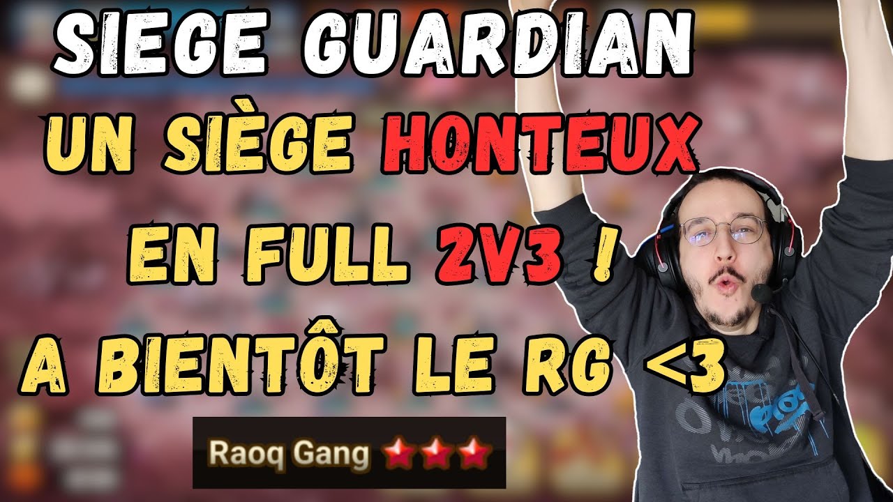 SIEGE GUARDIAN : Je pète un plomb en full 2V3 ! SUMMONERS WAR