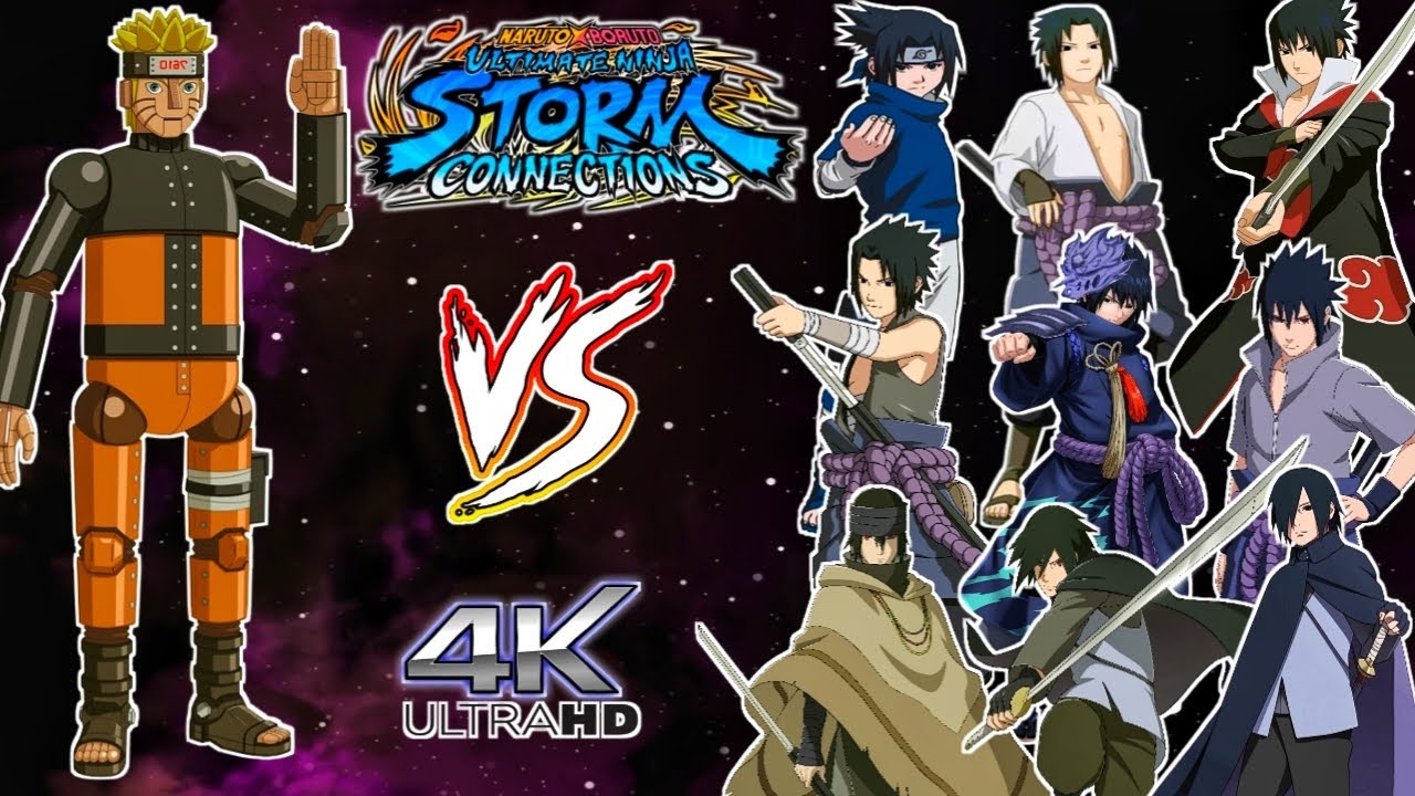 Mecha Naruto Vs All Sasuke Uchiha Marathon Battle - Naruto X Boruto Ultimate Ninja Storm #naruto