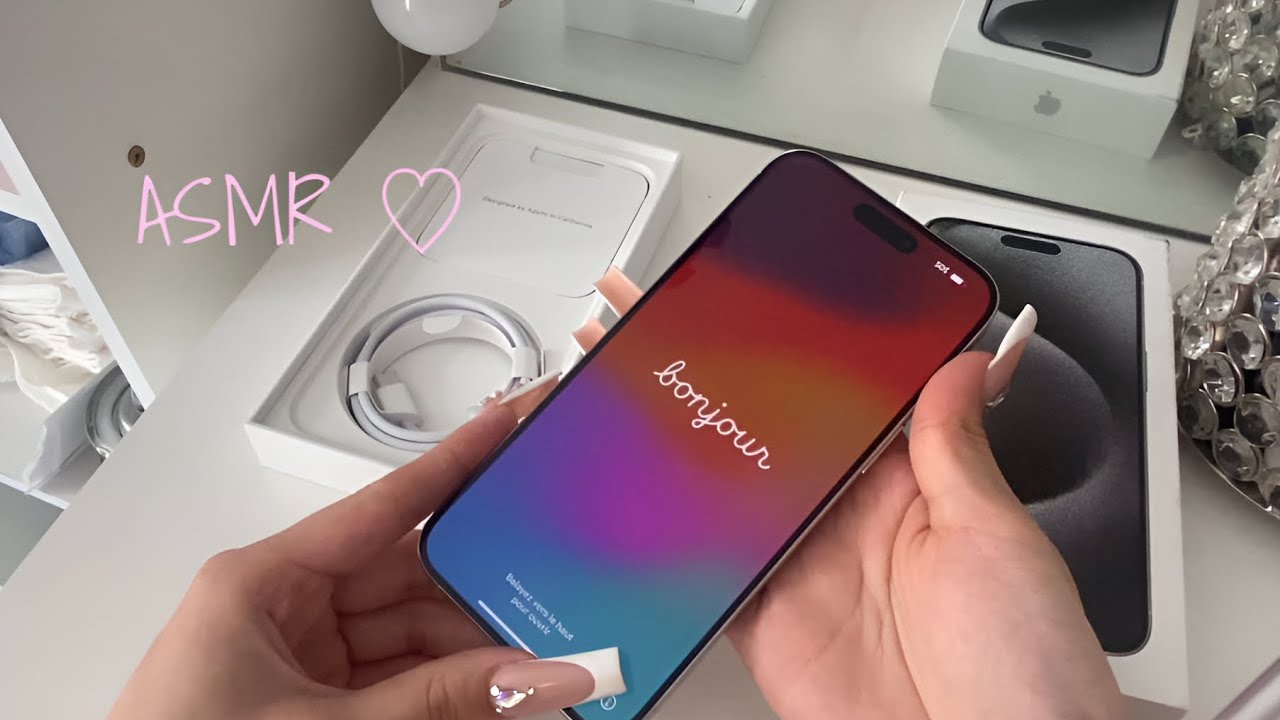 ASMR | unboxing iPhone 15 Pro Max *lowkey a fail*