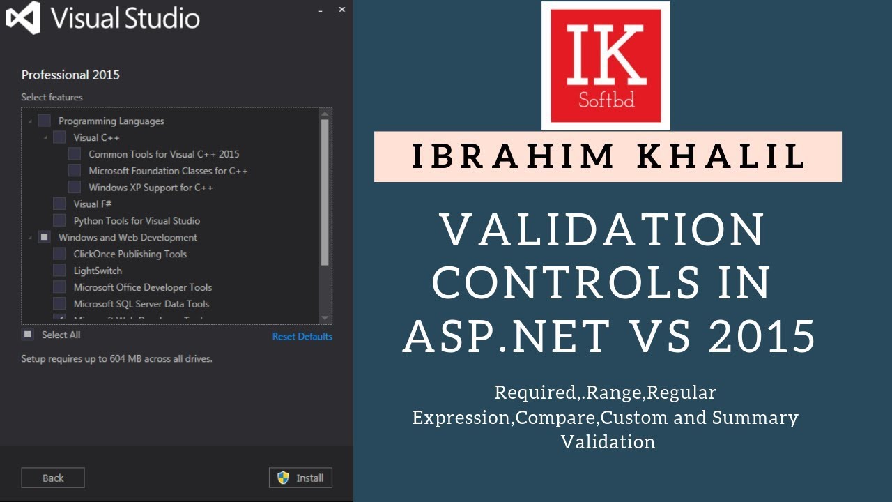 How to Give Validation in ASP NET VS 2015