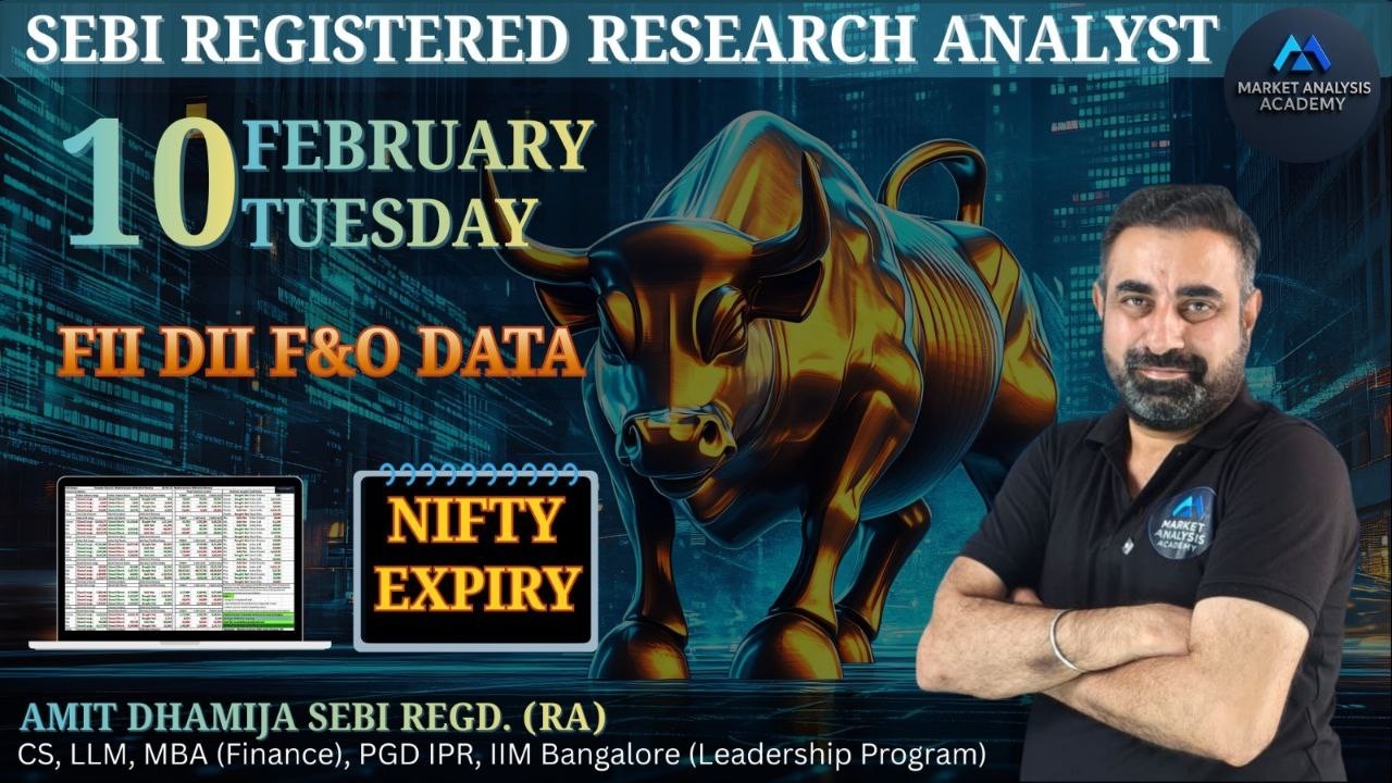 FII DII F&O DATA  Nifty Expiry BankNifty Sensex Prediction Tomorrow Tuesday 10 February 26