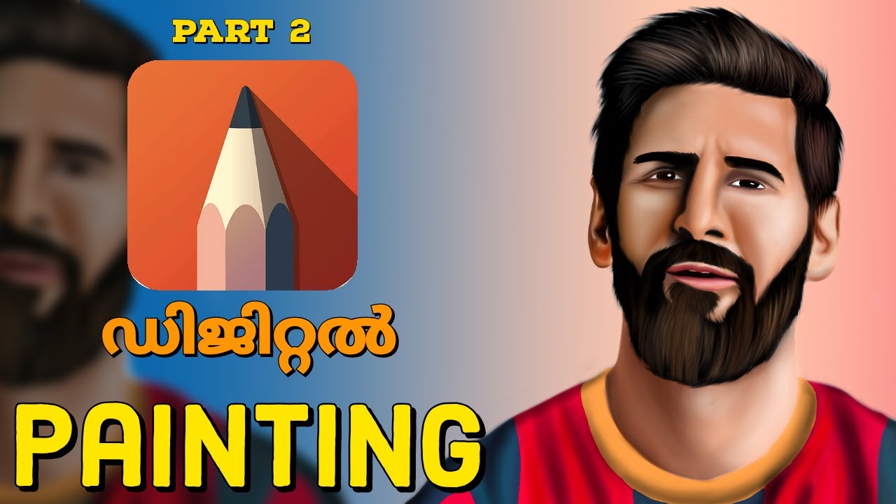 Digital Painting Portrait Tutorial PART 2 | Autodesk Sketchbook | Malayalam