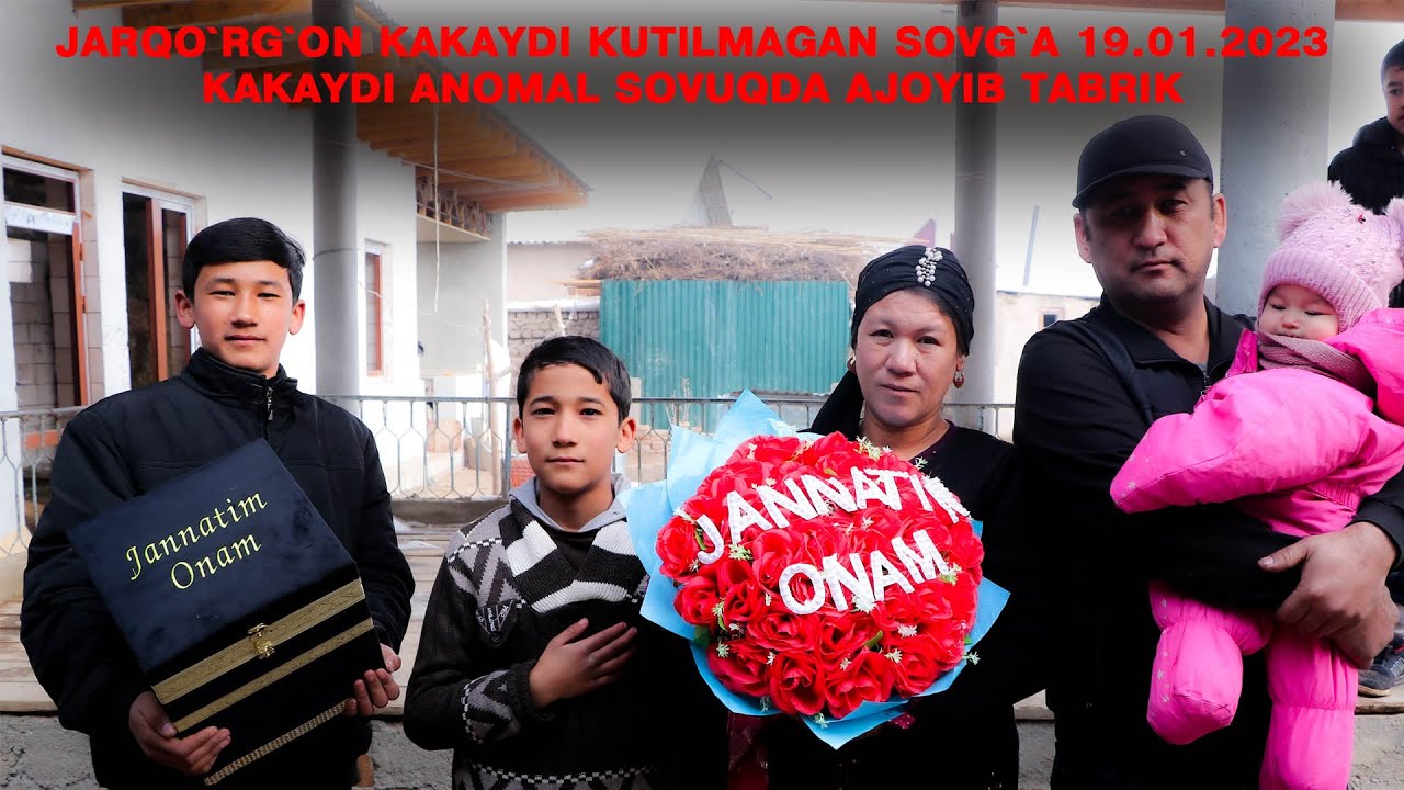 JARQO`RG`ON KAKAYDI KUTILMAGAN SOVG`A 19.01.2023. KAKAYDI ANOMAL SOVUQDA AJOYIB TABRIK #bumeningonam