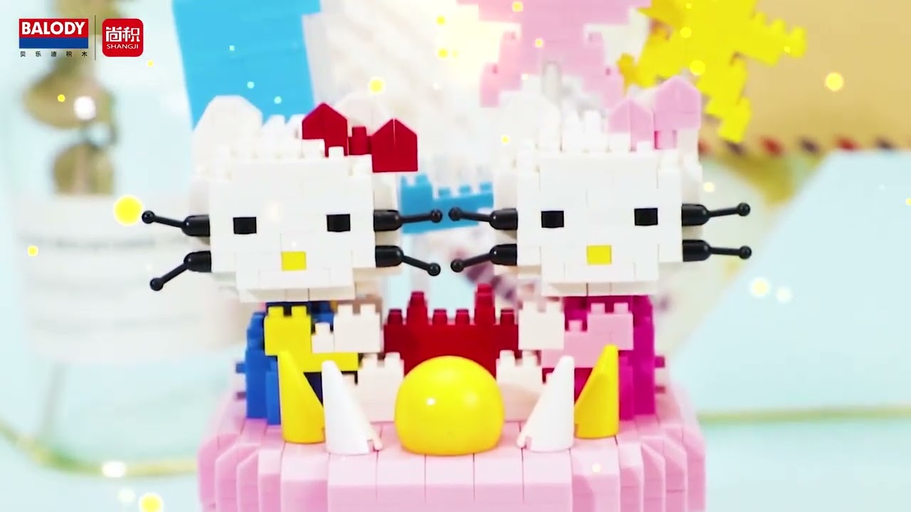 Mini Building Blocks Balody Cartoon Cake Model Kitty