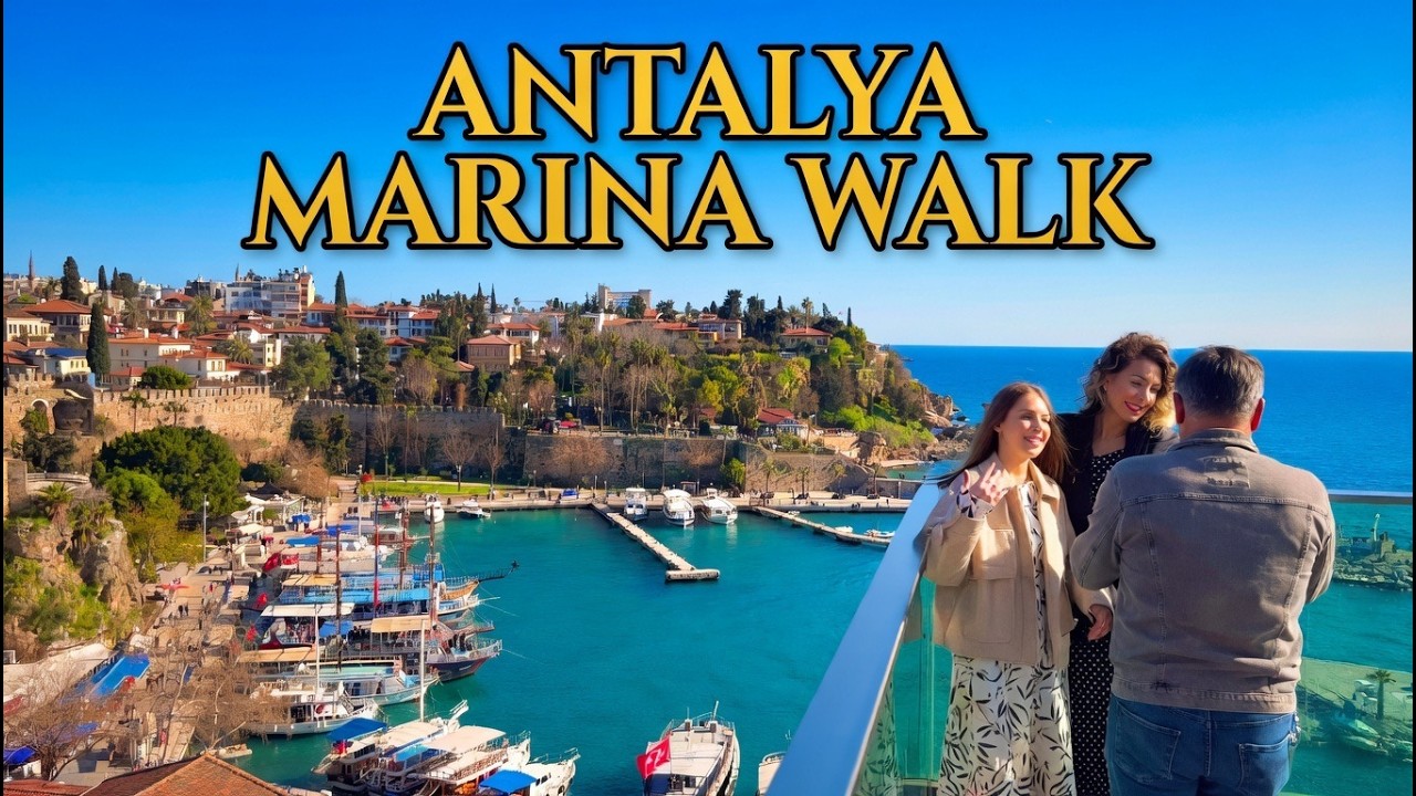 Antalya Walking Tour | Atat&uuml;rk Park to Old Marina Seaside Walk (4K)
