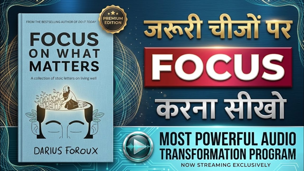 Focus on What Matters By Darius Foroux | Book Summary in Hindi | Hindi Book Summary