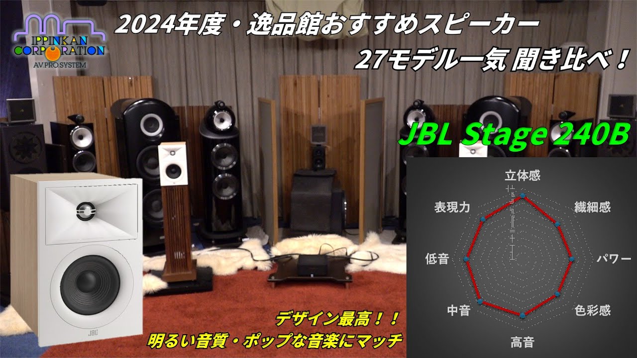 JBL Stage240Bを聞いてみた「2024年度 27スピーカー聞き比べ」