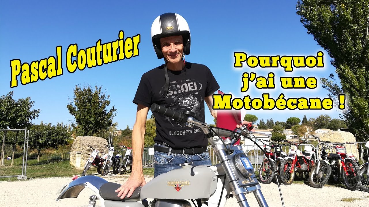 Pascal Couturier et sa motobecane