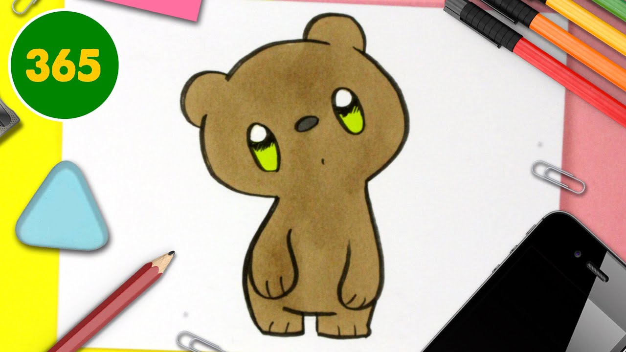 COME DISEGNARE ORSO KAWAII - Come disegnare animali