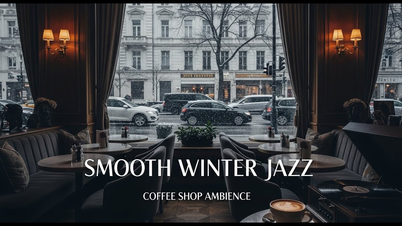 🔴 Good Mood with Smooth Winter Jazz Music ⛄ Relaxing Piano Jazz Music at Cozy Coffee Shop Ambience