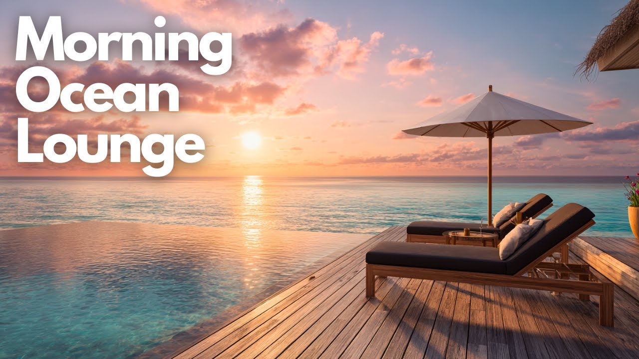 Relax Music with Ocean Sunrise View | Morning Ocean Lounge