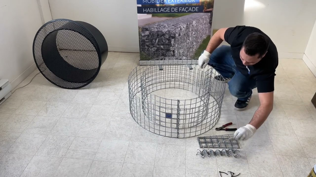 Foyer Rond en Gabion 12