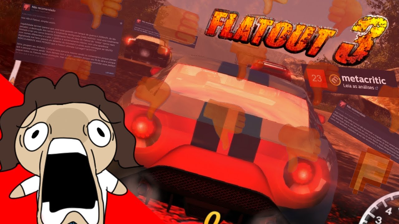 O PIOR JOGO DE CORRIDA DA STEAM! - Flatout 3