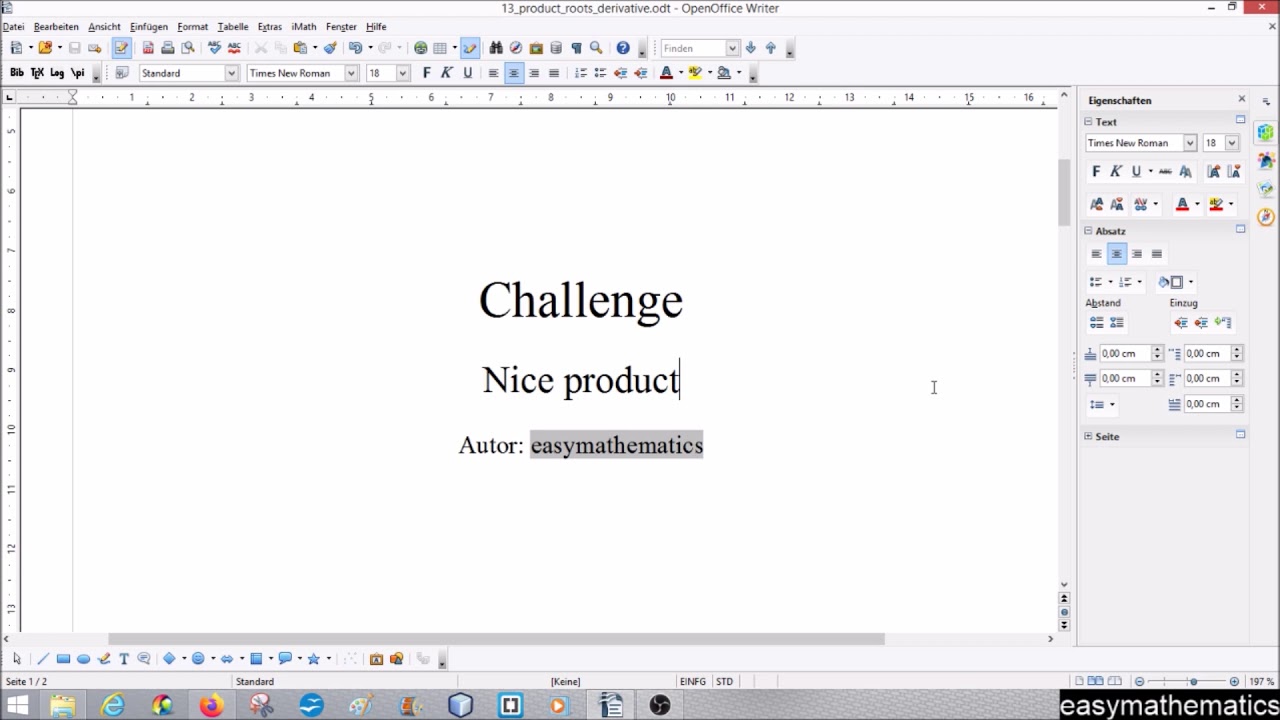 12. Challenge: Evaluate a nice product