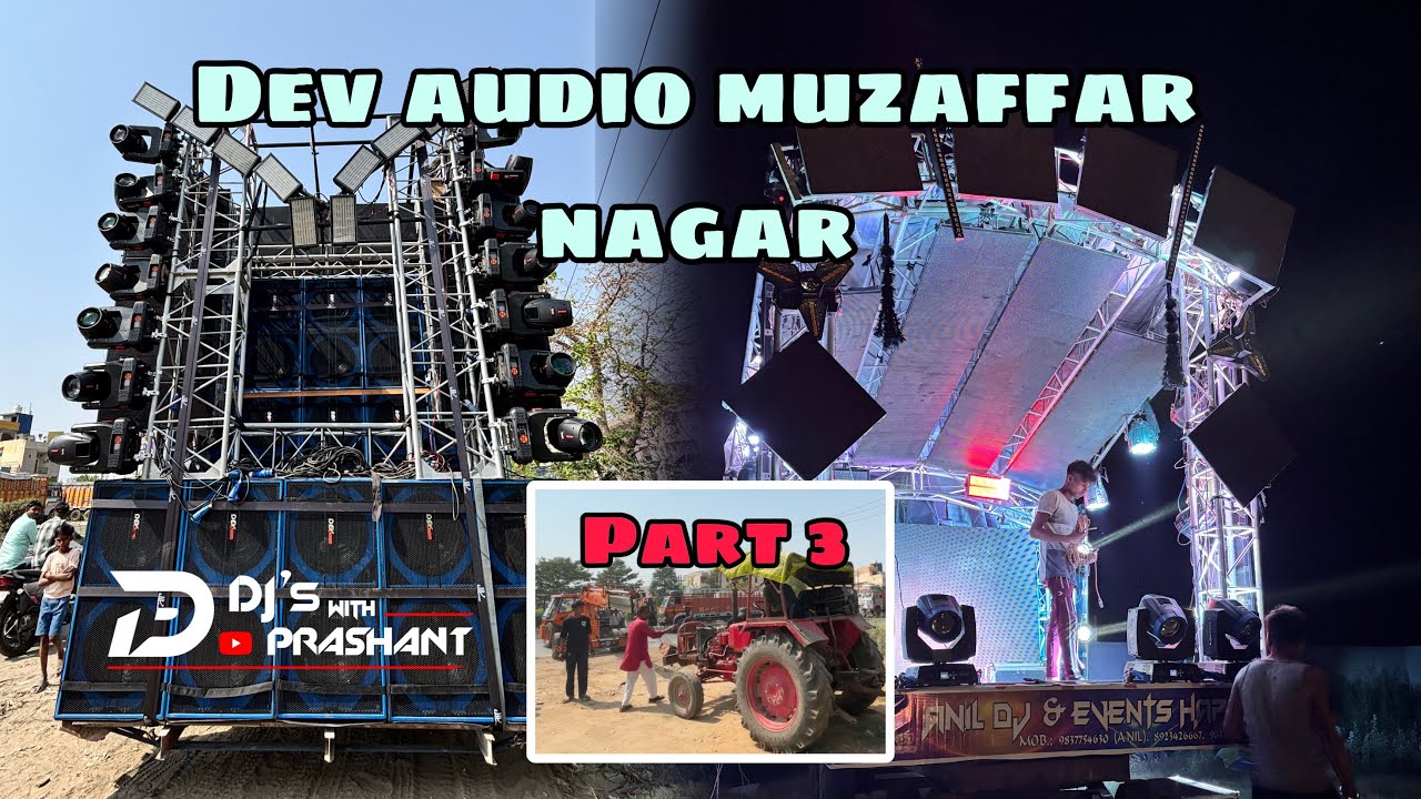 Dev Audio professional at Balaji shobhayatra Muzaffarnagar, PART 3 sound check preparation.