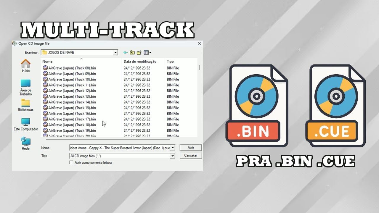 COMO CONVERTER ARQUIVOS DE PS1 MULTI-TRACK PARA BIN CUE - OPL P0PSTARTER, PEGA EM QUALQUER BURACO
