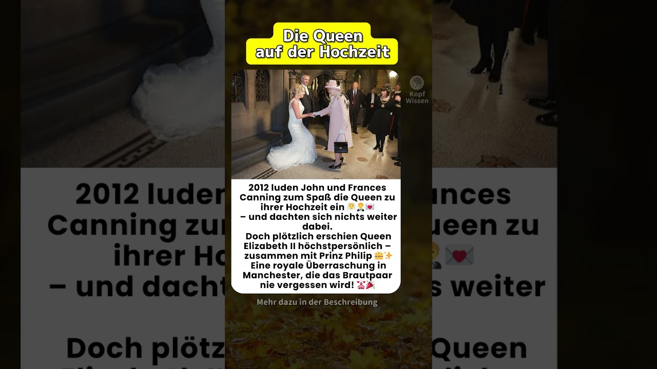 Die Queen auf der Hochzeit