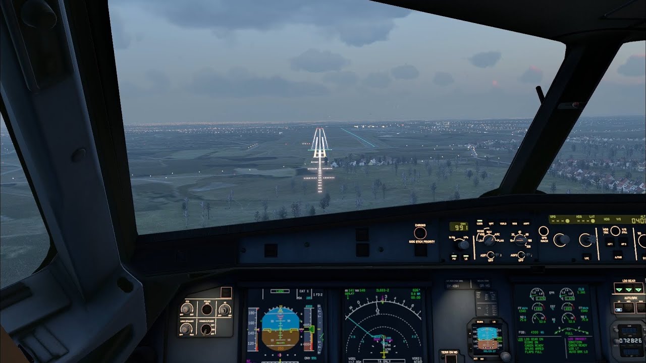 SAS Airbus A321-232 Landing at Nantes Atlantique Airport | X-Plane 12