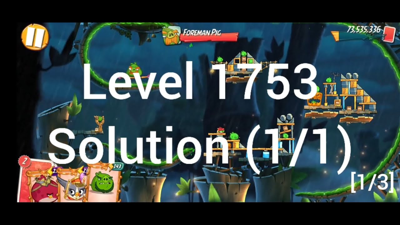 Angry Birds 2 level 1753 [Best solution]