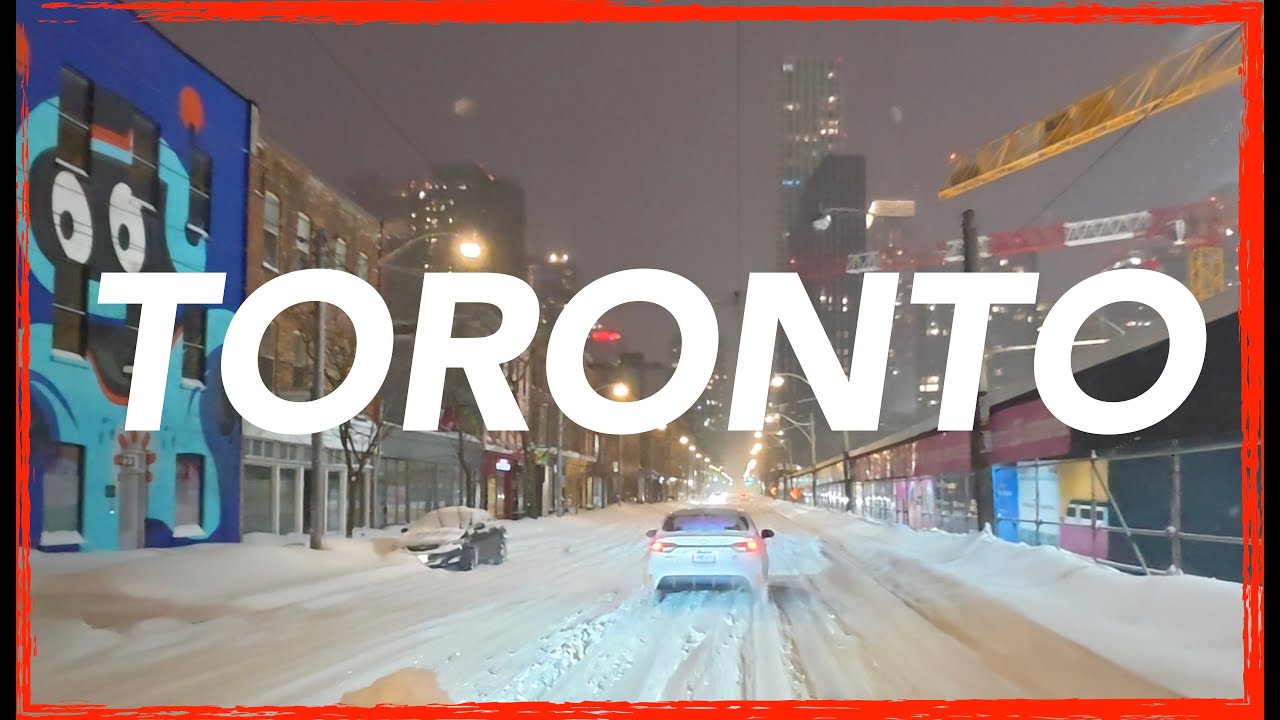 01/25/26 Driving thru DOWNTOWN TORONTO in a SNOW STORM in a F150 RAPTOR! -11℃/12℉ 4K DRIVING TOUR