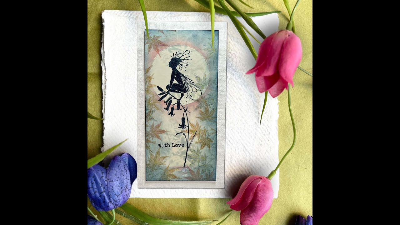 Woodland Sprite Fairy on a Gel Press Background by Eileen Godwin - A Lavinia Stamps Tutorial