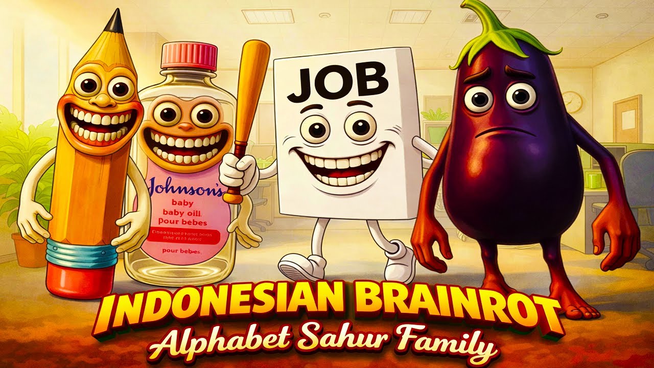 All Indonesian Brainrot Alphabet Sahur Family ANIME OPENING