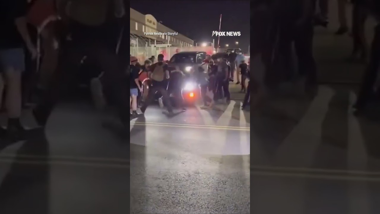 ,Anti-ICE agitators CONFRONT vehicles leaving ICE facility #shorts #us #news #ICE #newjersey