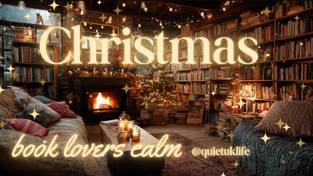 Cozy Christmas Reading Rooms  Calming Festive Ambience for Book Lovers 2 Minutes of Relaxation