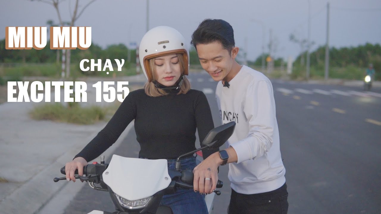 Hoàng Tú tập cho gái xinh chạy xe tay côn Exciter 155 VVA