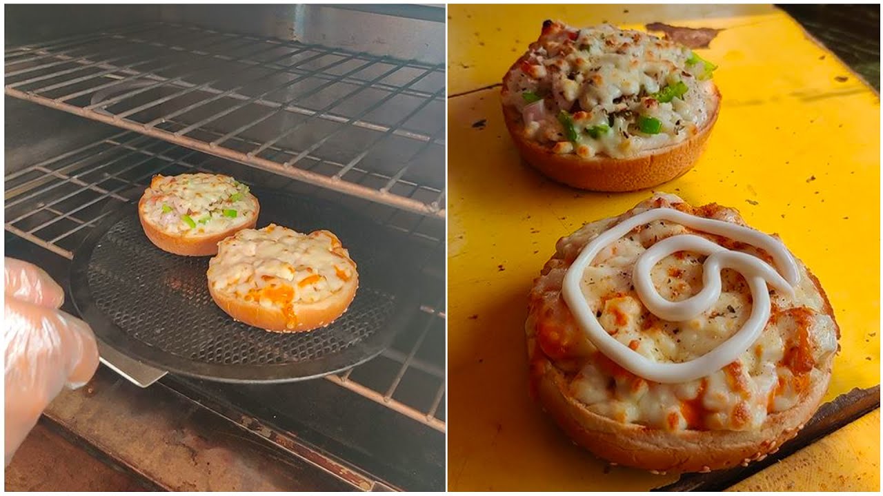 Modern Cheese Burger Pizza Rs. 80/- Only l Brahmaputra Market,Sector 29 Noida