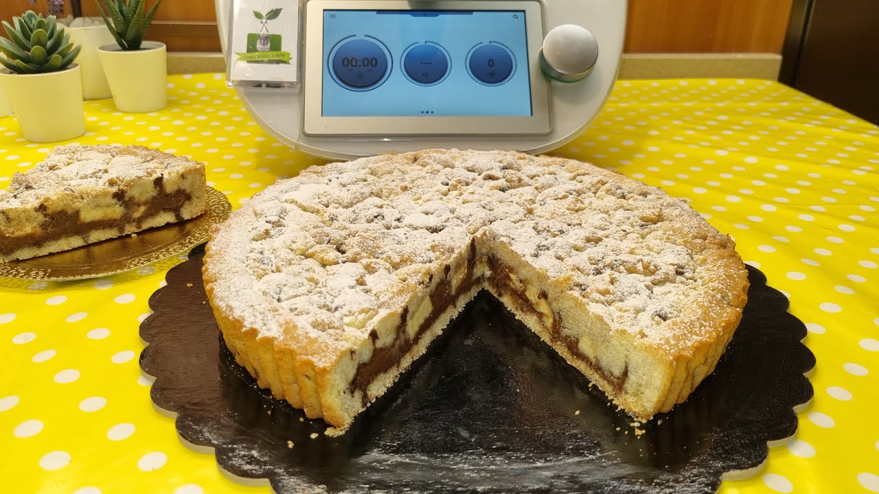 Sbriciolata alla nutella e cioccolato bianco per bimby TM7 TM6 TM5 TM31