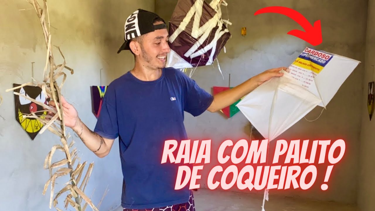COMO FAZER RAIA COM PALITO DE COQUEIRO RAIZ/ como fazer raia fácil!!!