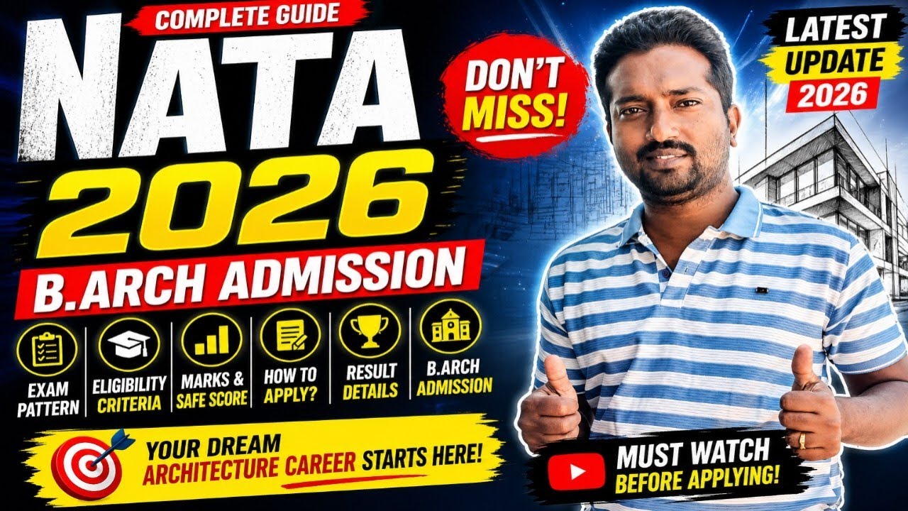 NATA 2026 Full Details 🔥 Exam Pattern | Eligibility | Marks | How to Apply | B.Arch Admission