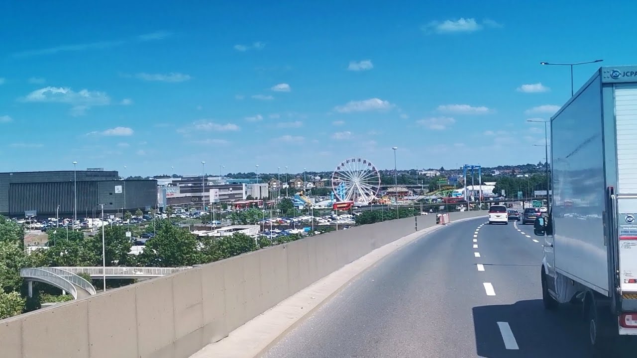 Ealing,Park Royal to Bluewater Shopping Centre. A406 - A13 - M25 - A2