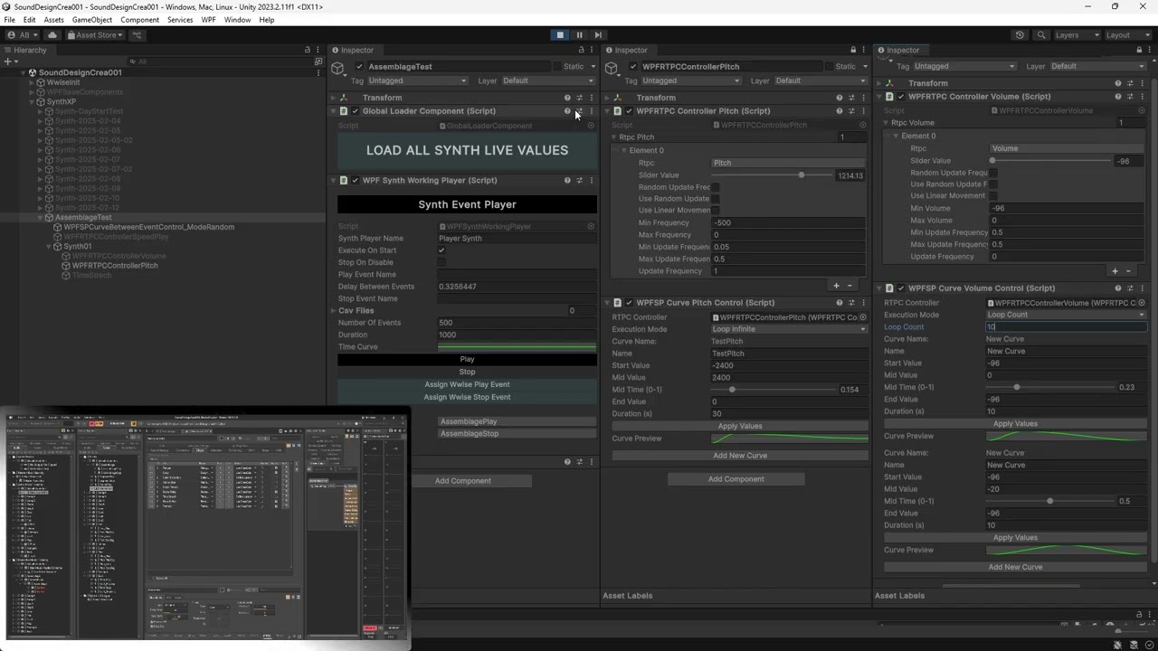 Wwise - Sound Design Real Time Synthesis : Curve control n°1