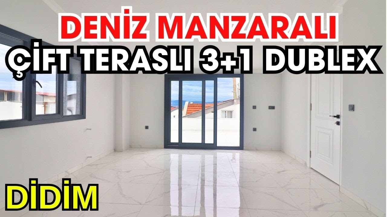 DİDİMDE SATILIK DENİZ MANZARALI ASANSÖRLÜ 3+1 DUBLEX DAİRE TURU #youtube #vlog #emlak