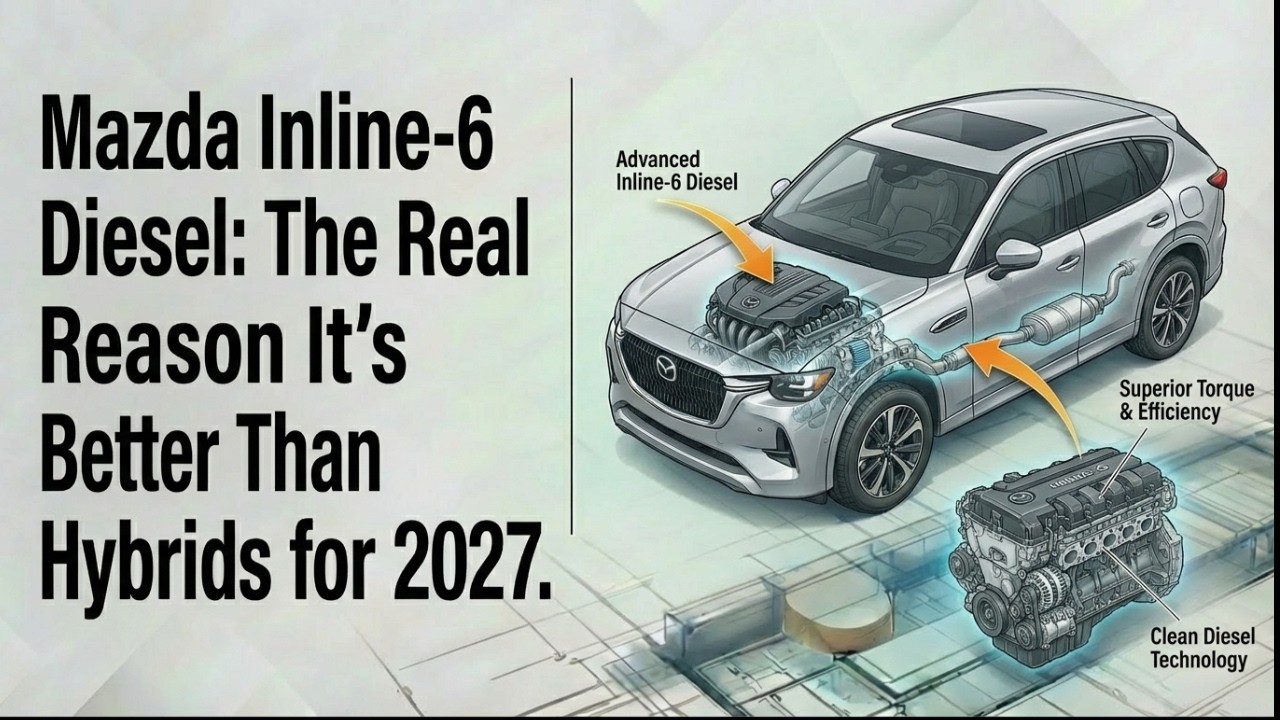 Дизельный рядный 6-цилиндровый двигатель Mazda: настоящая причина, почему он лучше гибридов 2027 ...