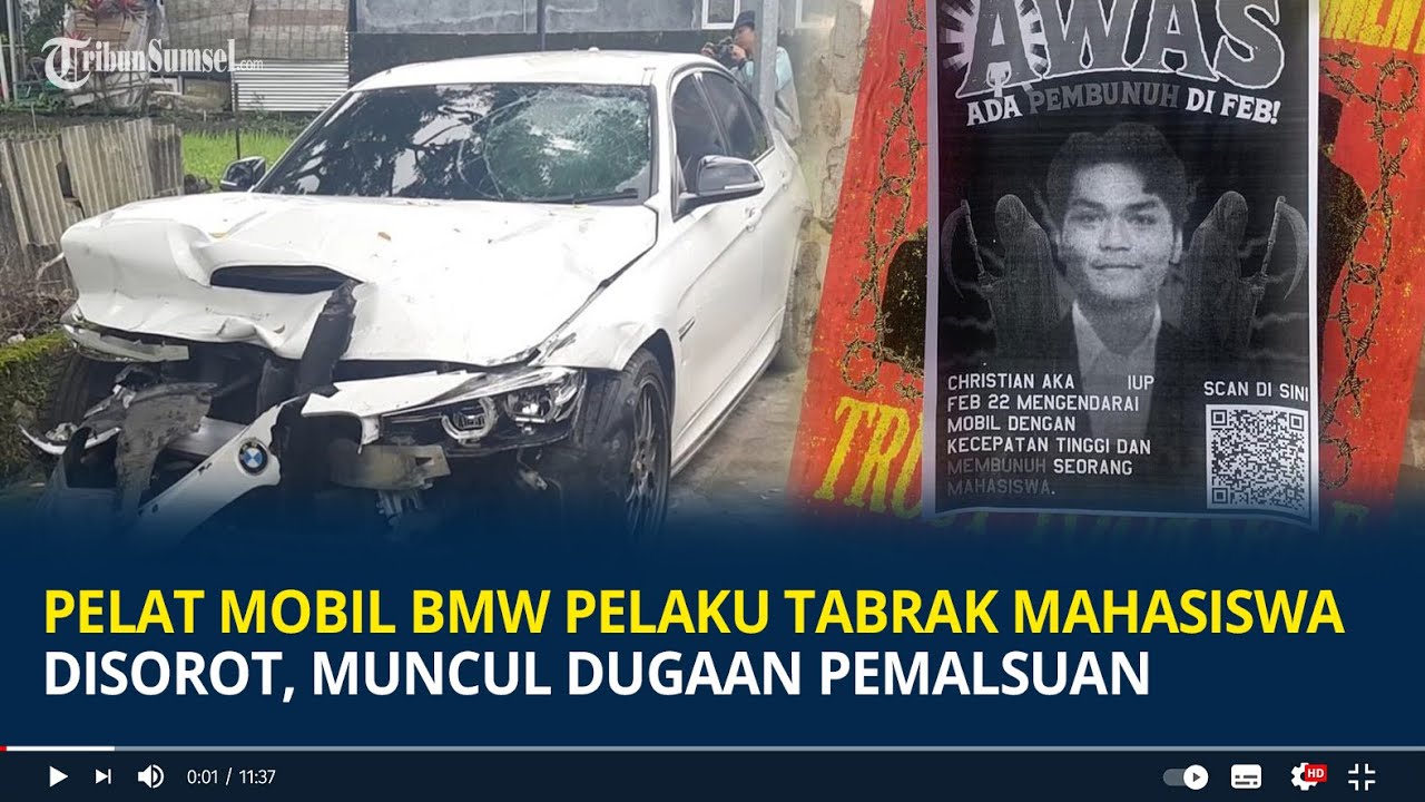 Pelat Mobill BMW Pelaku Tabrak Mahasiswa Disorot, Muncul Dugaan Pemalsuan, Begini Tanggapan Polisi