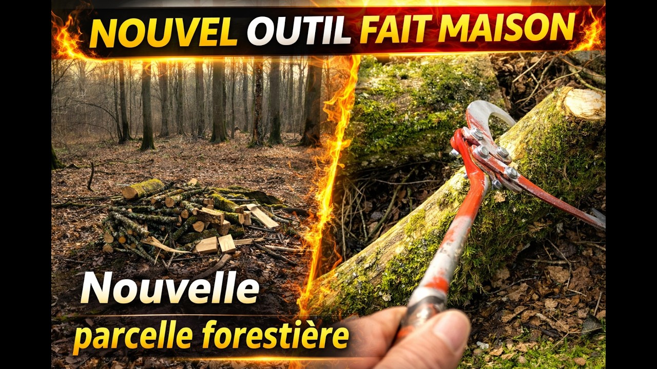 Nouvelle parcelle foresti&egrave;re - Nouvel outil fait maison !