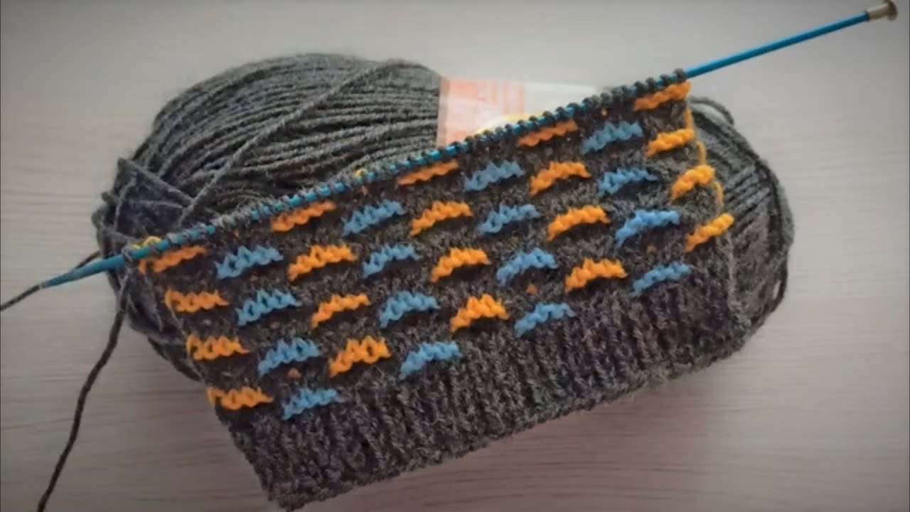 Renkli kirpikler örgü modeli 💙Renkli örgü modeli