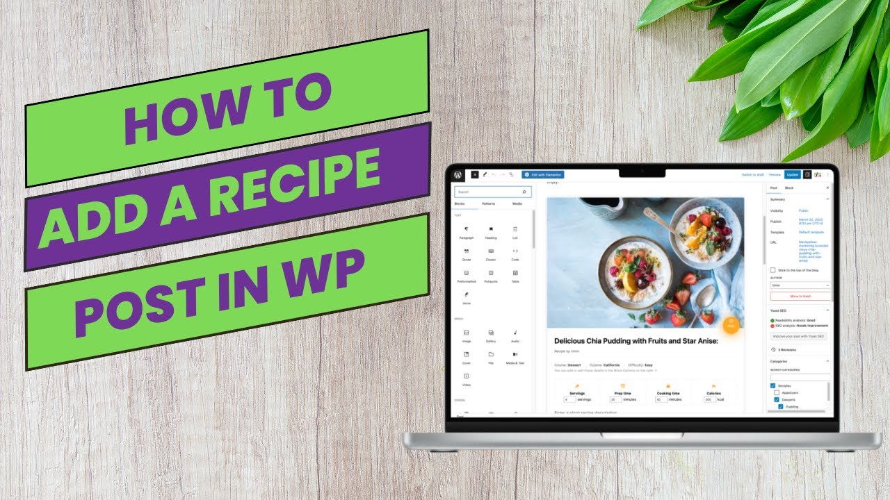 How To Add a Recipe Posts on WordPress for SEO A Step-by-Step Guide