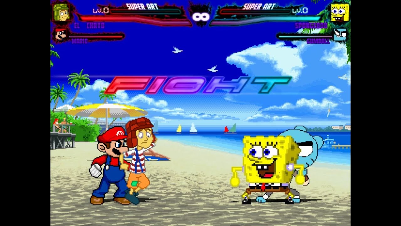El Chavo\Super Mario vs Spongebob\Gumball [MUGEN LEGACY]
