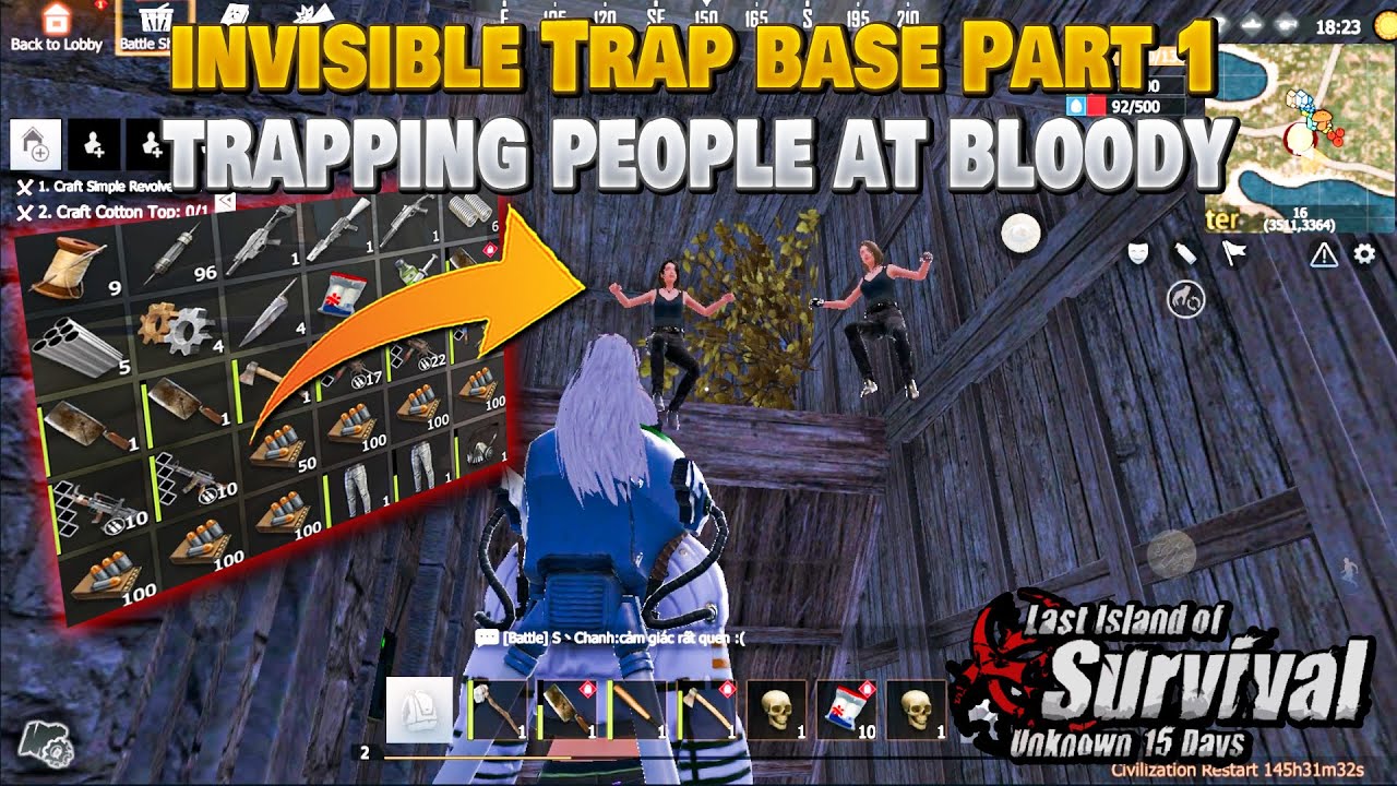 Invisible Trap Base Part 1 Bloody Last Island of survival | Last Day Rules Survival |