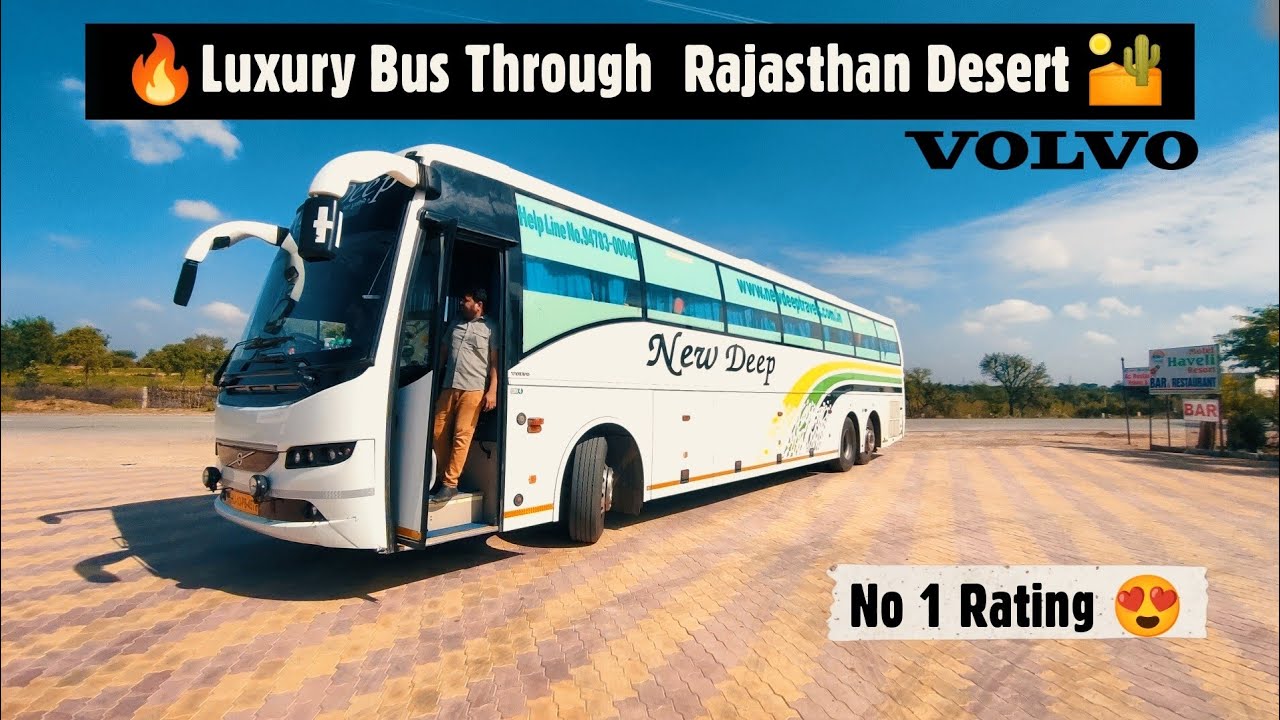 Volvo in Desert 🏜️ NEW DEEP TRAVELS🔥 Volvo B11R JAIPUR -BIKANER#Desertbusride #newdeep