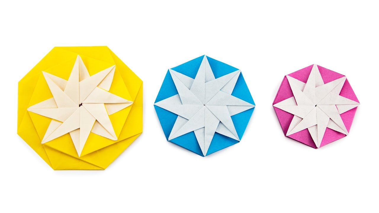 Origami Compass Star Tato Tutorial - DIY - Paper Kawaii