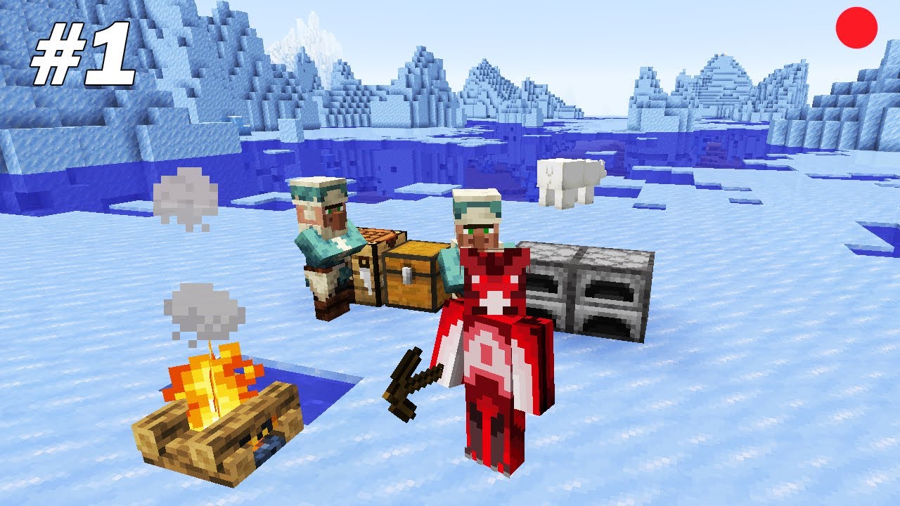 Début d'une nouvelle survie sur la glace! Minecraft Survie 01