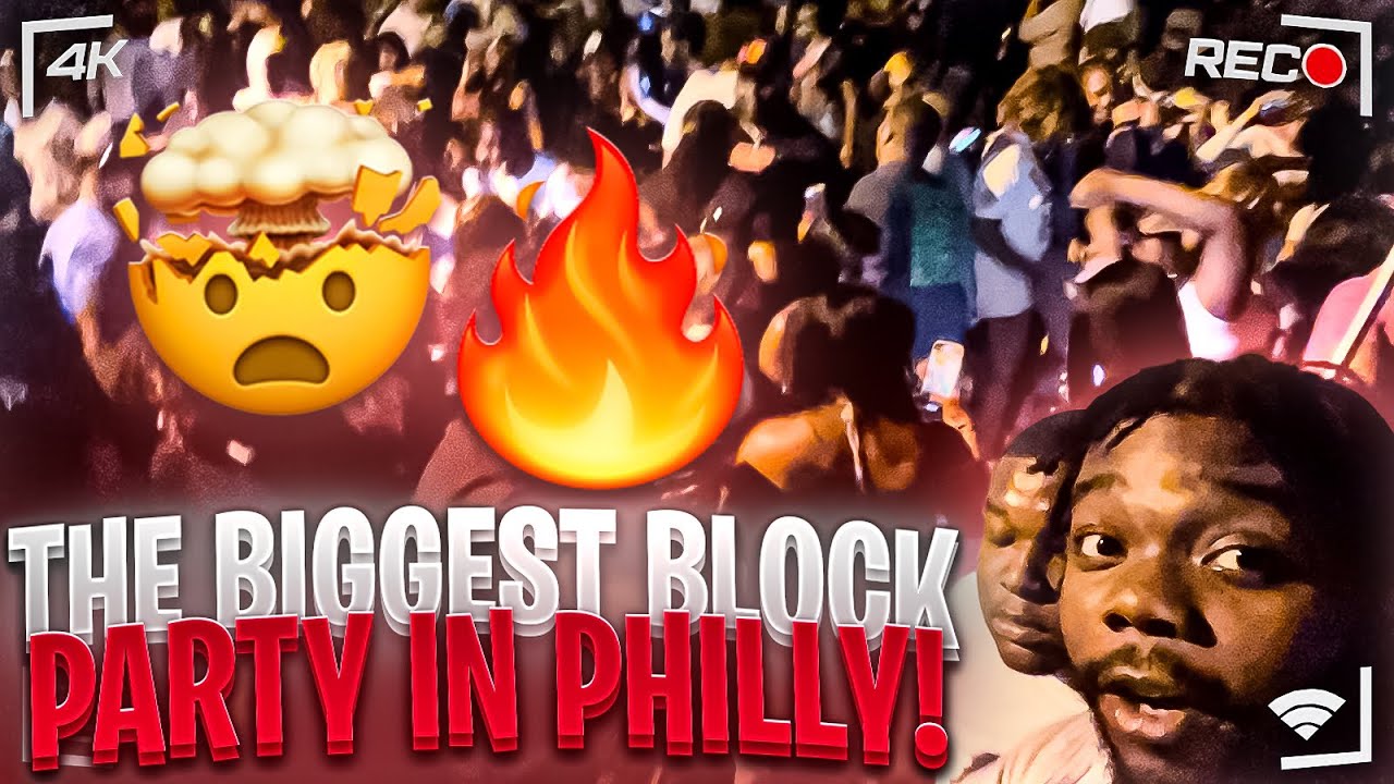 THE BIGGEST BLOCK PARTY IN PHILLY!🤯♨️ #viral #philly #fyp #vlog #rodwave