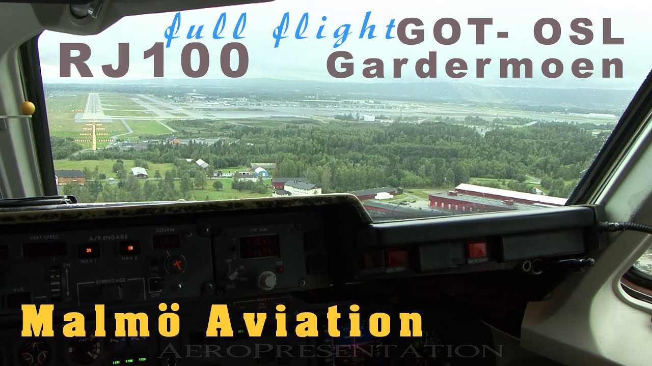 -Line up runway 21  Malmö Aviation RJ100