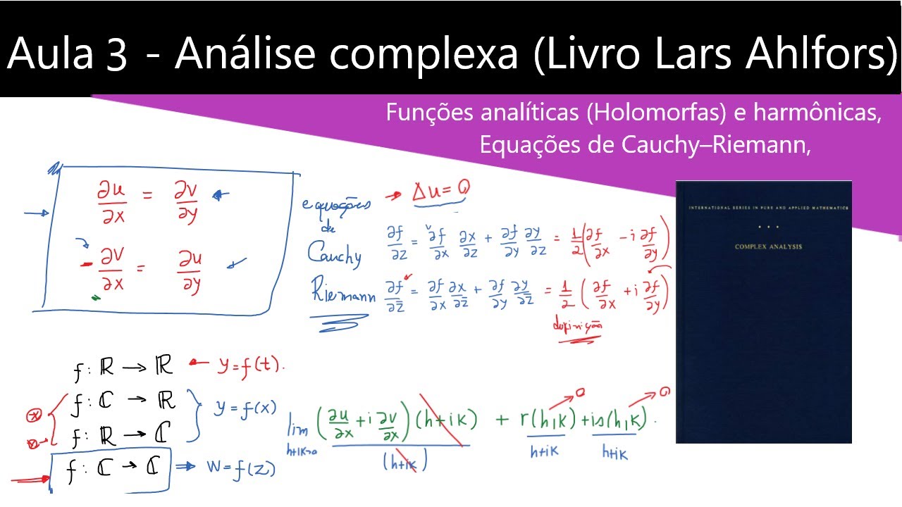 Aula 3 - Funções analíticas, Equações de Cauchy–Riemann, Funções Harmônicas